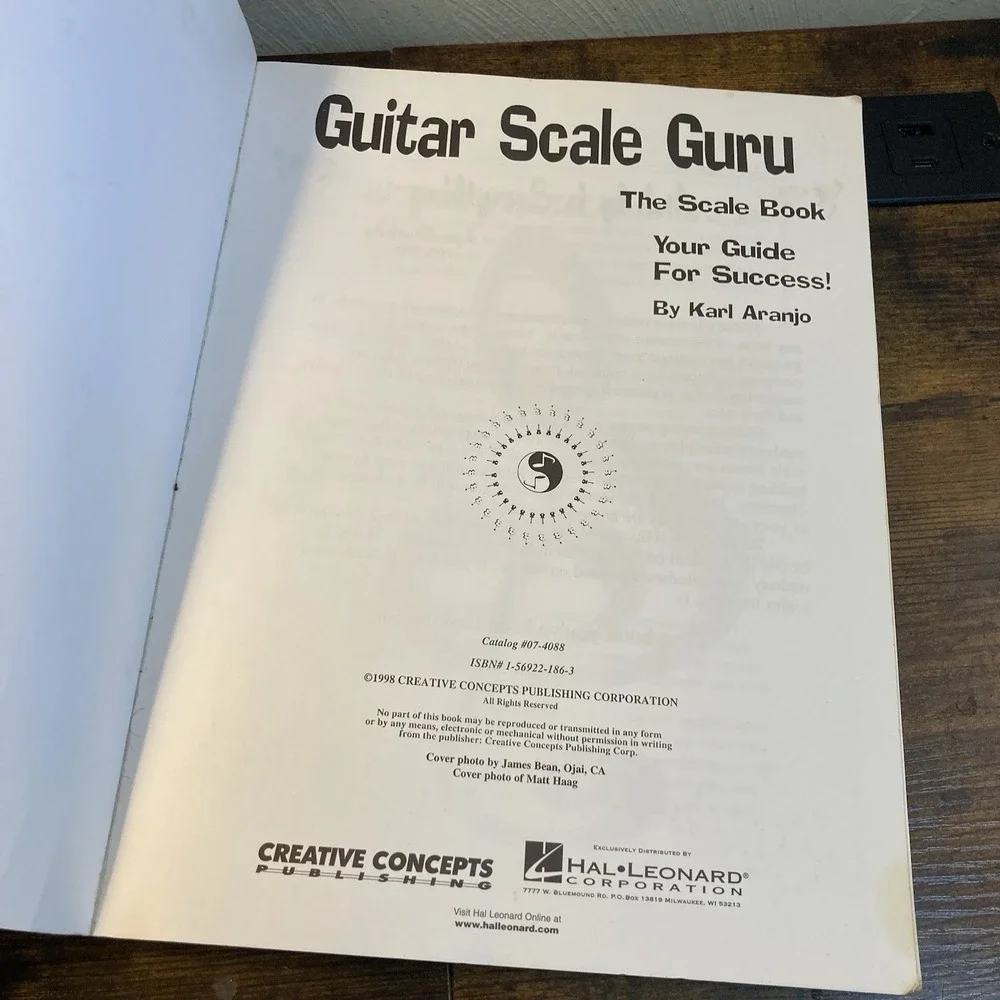 Guitar Scale Guru Scale Book Karl Aranjo Vtg 1998 Hal Leonard Chord Creative Con